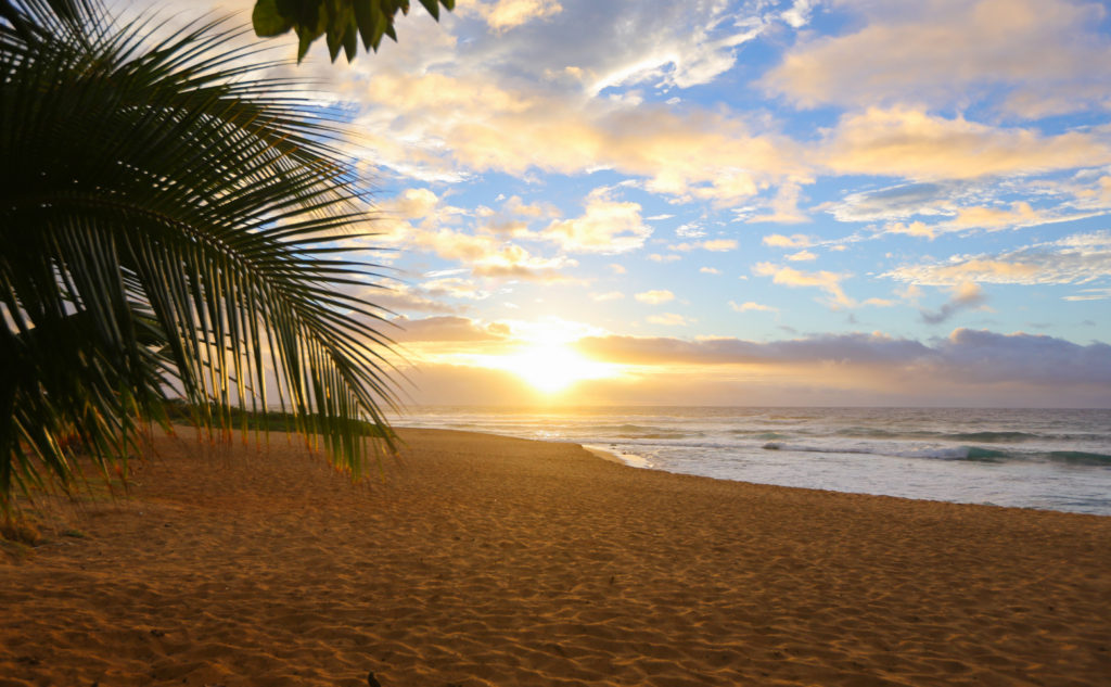 ハワイの夕日