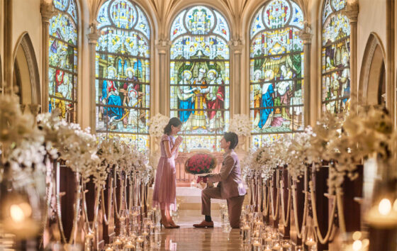 チャペルでプロポーズ