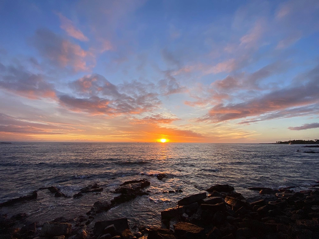 ハワイ島の夕日