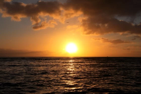 海に沈む夕日