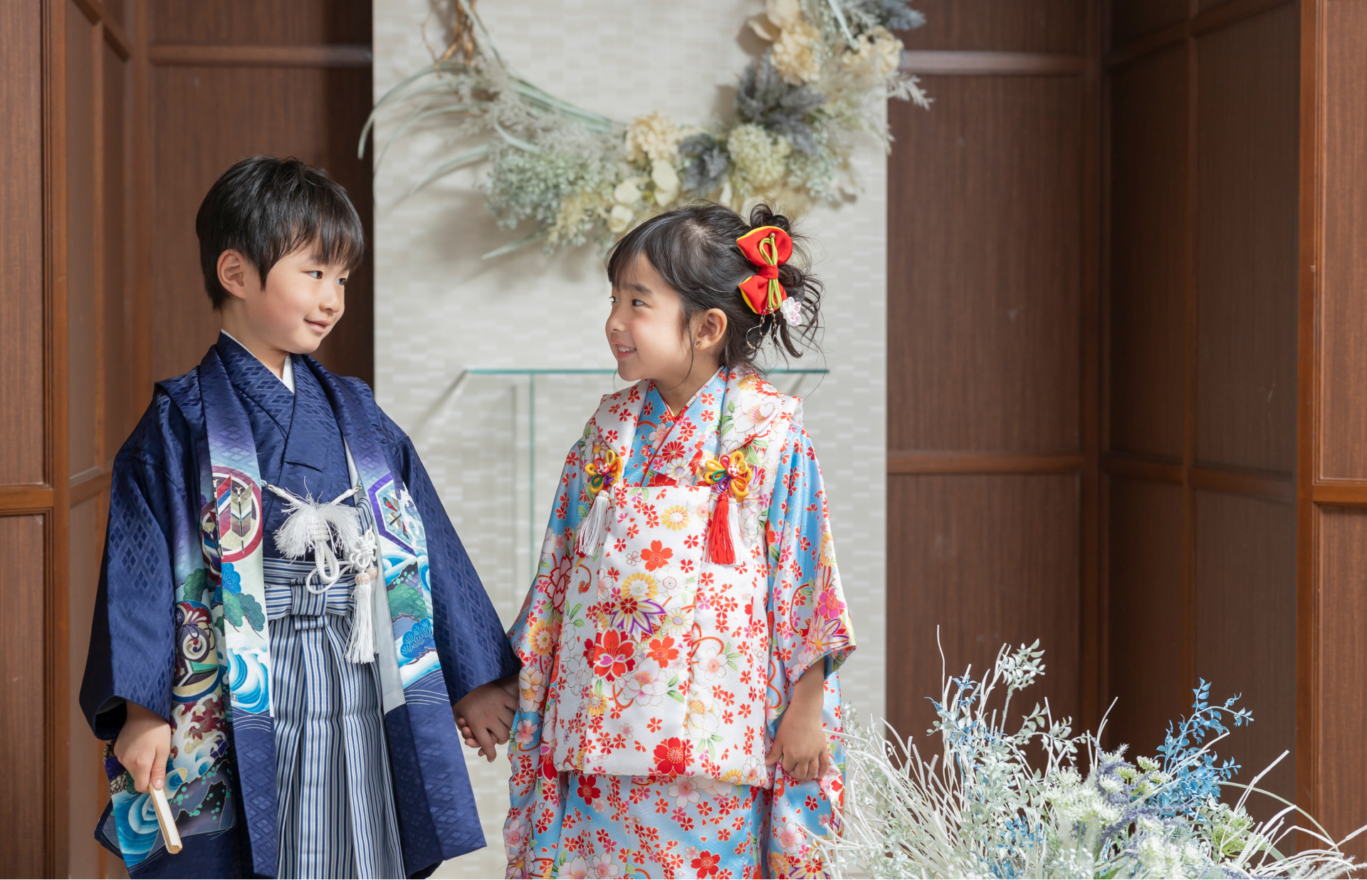 晴れの日に祝福の花を添えて