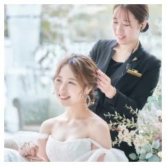撮影前のヘアメイクとお支度