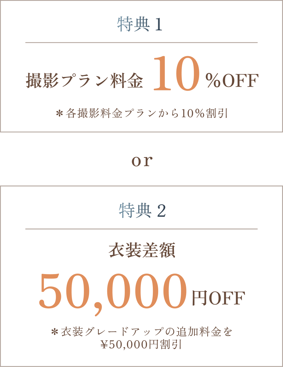 選べる特典