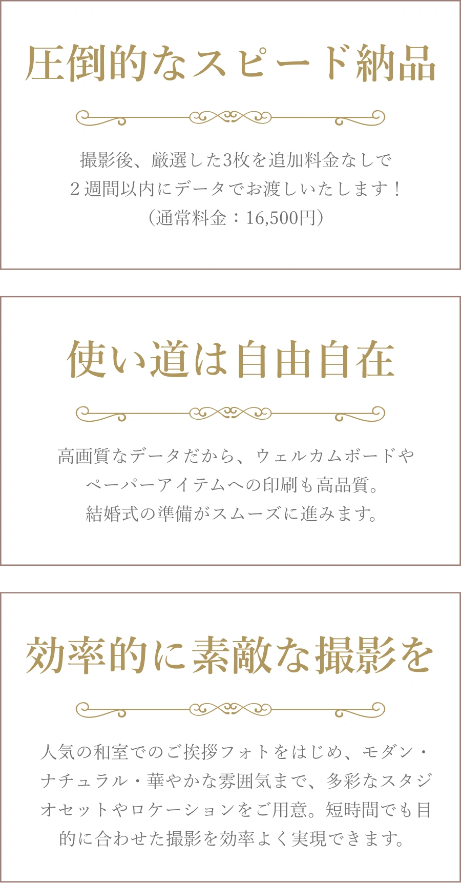 秋冬婚の方必見！年賀状にも間に合う3カット即納キャンペーン