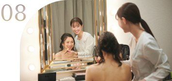 プロのヘアメイク